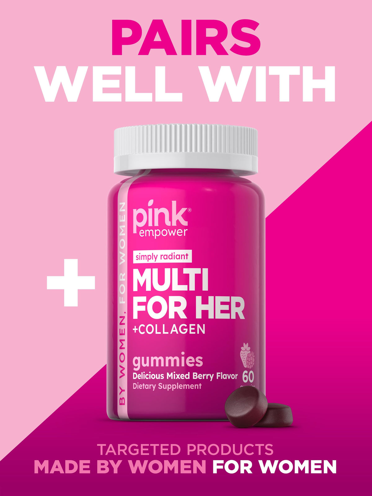PINK Biotin Gummies for Women 2,500 mcg - 60 Count - image 5