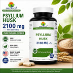 Brieofood Psyllium Husk Fiber with Acidophilus - 250 Capsules - image 5