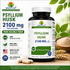 Brieofood Psyllium Husk Fiber with Acidophilus - 250 Capsules - image 5