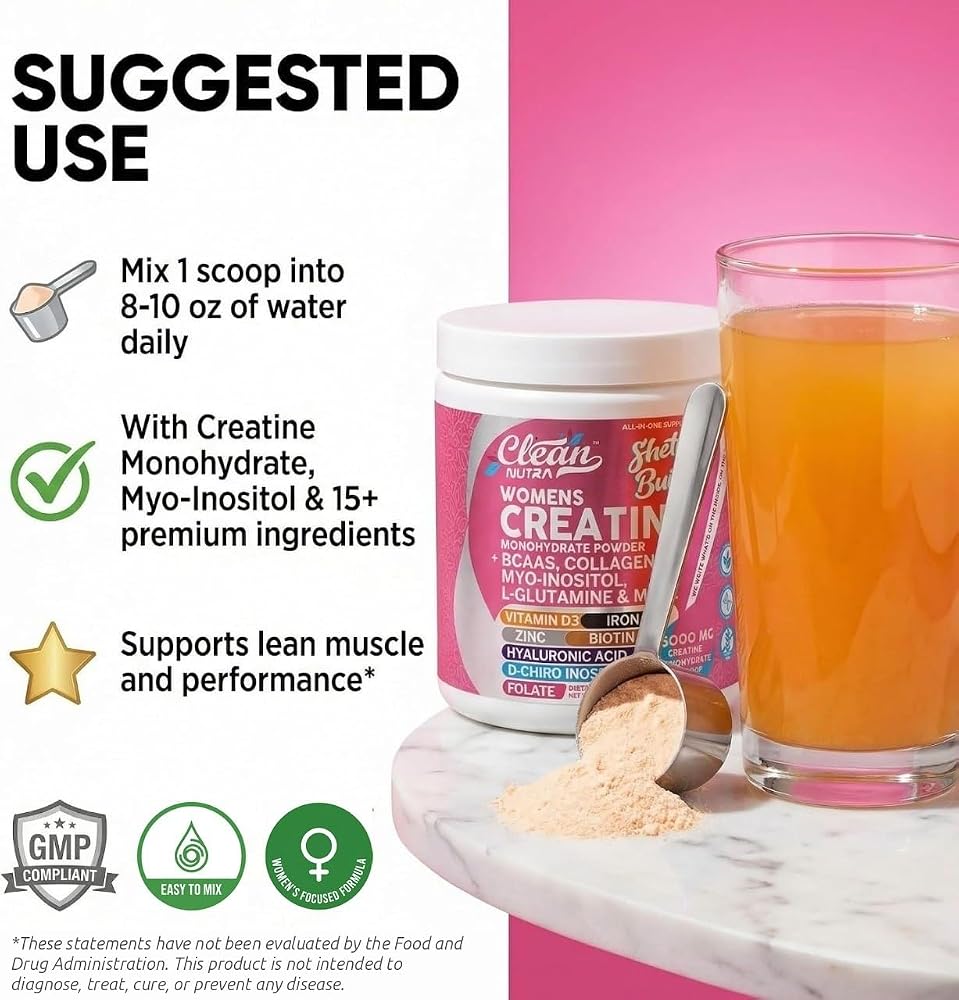 Clean Nutraceuticals Creatine for Women Powder - 9.48 oz - image 3