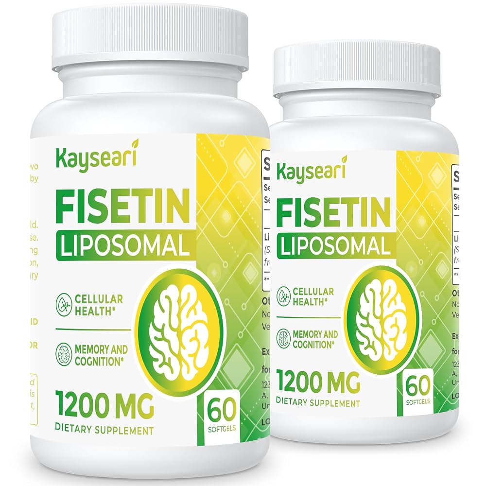 Kayseari Fisetin 1200mg Liposomal Fisetin Supplements 98% Pure