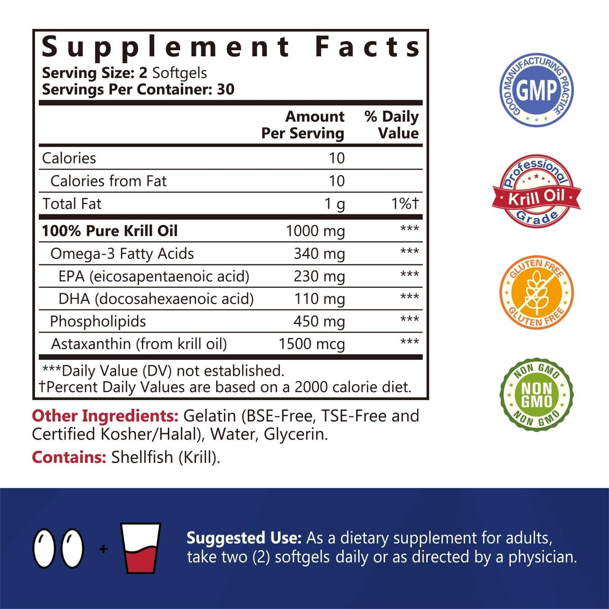 NatureMyst Krill Oil 1000mg Omega-3 DHA EPA - 60 Softgels - image 2
