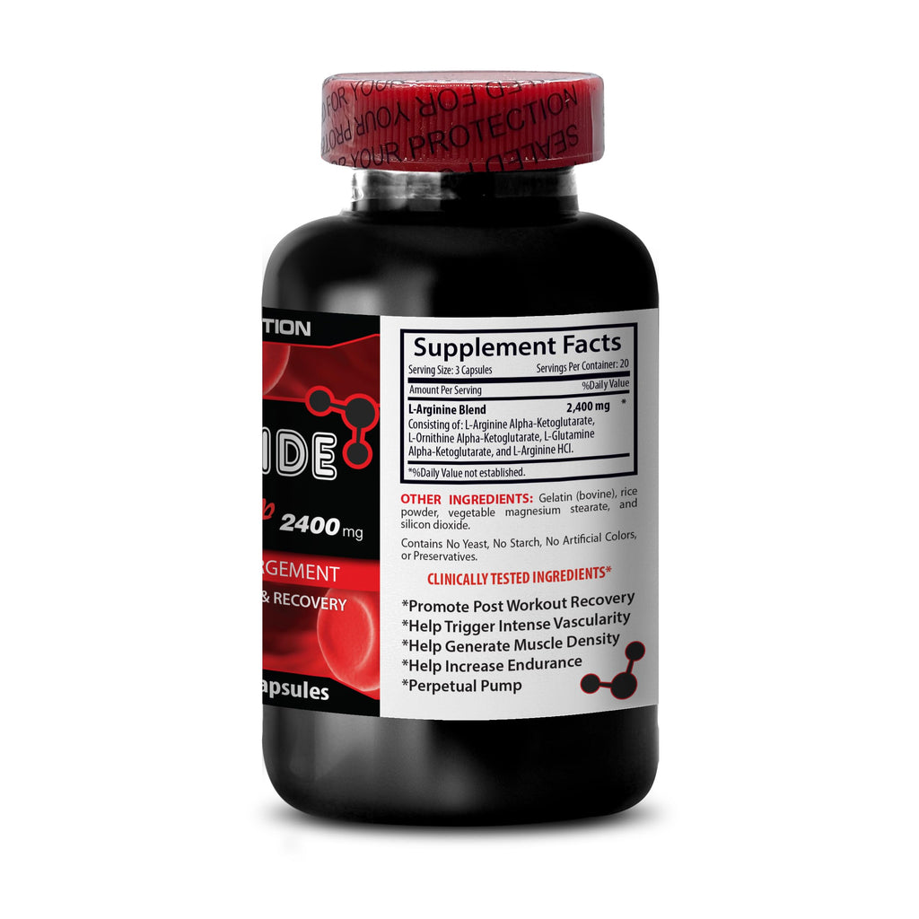 Health Solution Prime Nitric Oxide 2400mg Muscle Pump - 120 Capsules - image 4