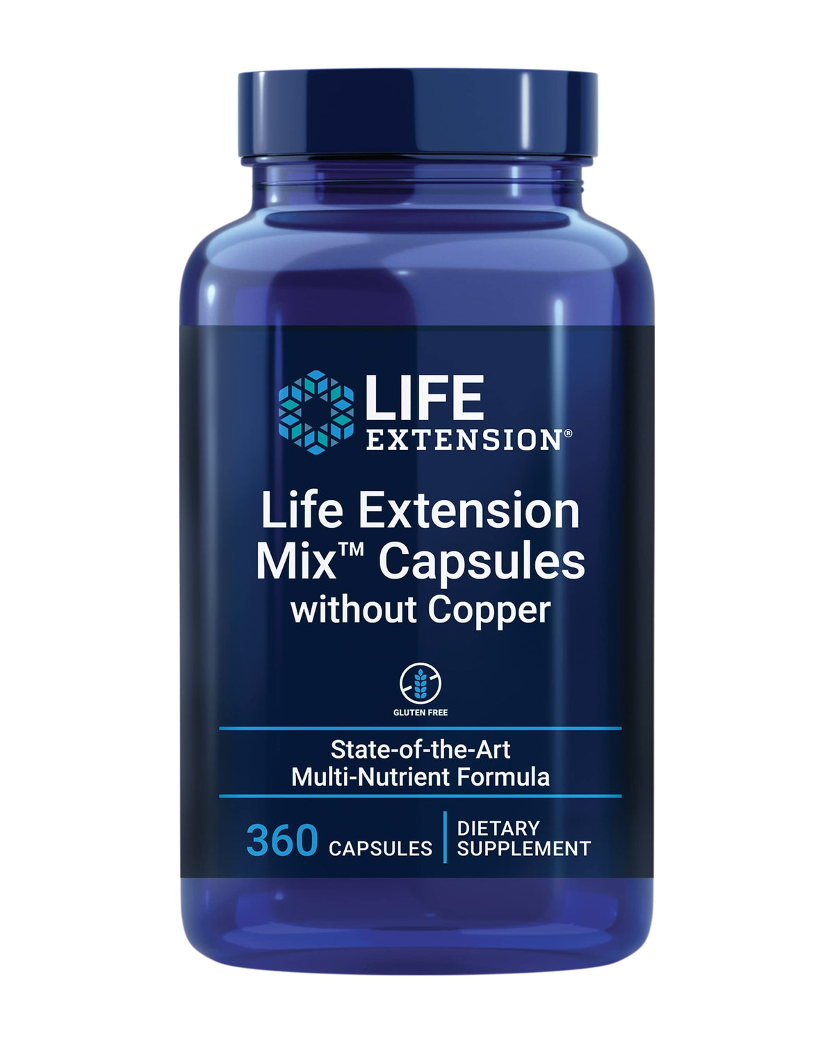 Life Extension Mix Capsules Without Copper - 360 Capsules
