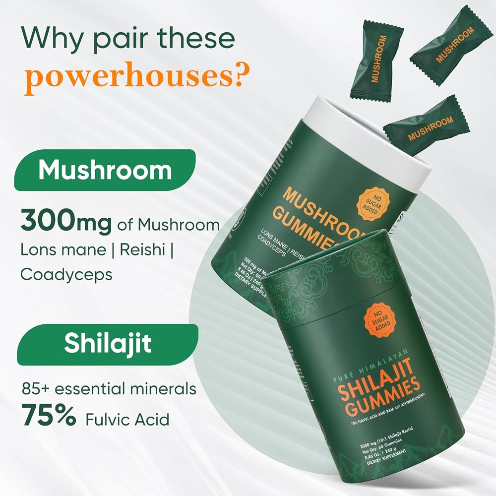 Xuore Himalayan Shilajit & Mushroom Gummies - 60 Count - image 3