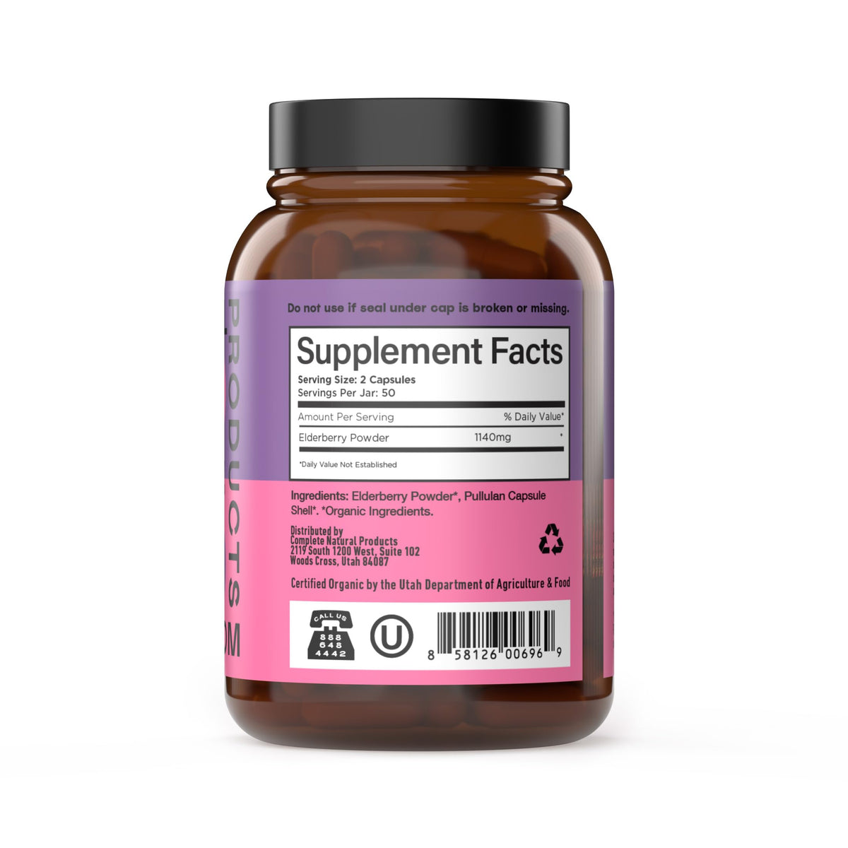 Complete Natural Products Elderberry Capsules 570mg - 100 Capsules - image 3