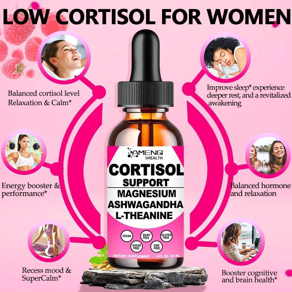 AMENQ hHEALTH Cortisol Reducer Liquid Drops - 2 fl oz - image 3