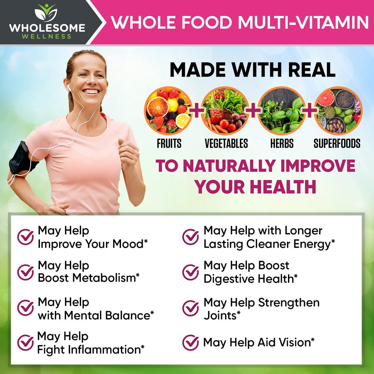 Wholesome Wellness Whole Food Multivitamin for Women - 120 Tablets - image 4