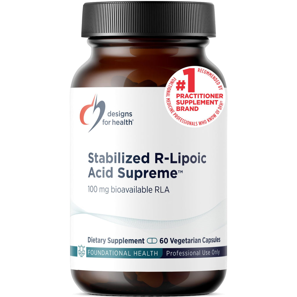 Designs for Health Stabilized R-Lipoic Acid Supreme 100mg - 60 Capsules