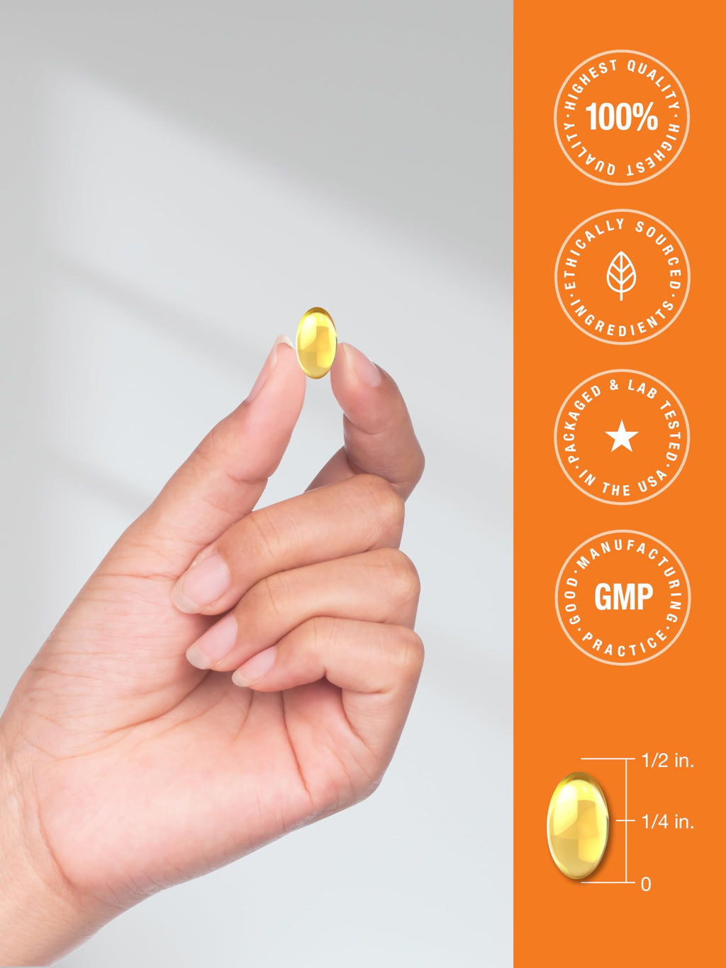 Horbäach Vitamin D3 K2 5000 IU with MK-7 - 180 Softgels - image 7