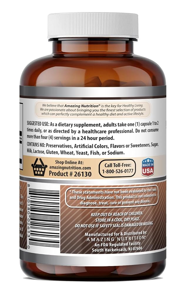 Amazing Nutrition Caffeine 200 mg Energy Capsules - 240 Count - image 5