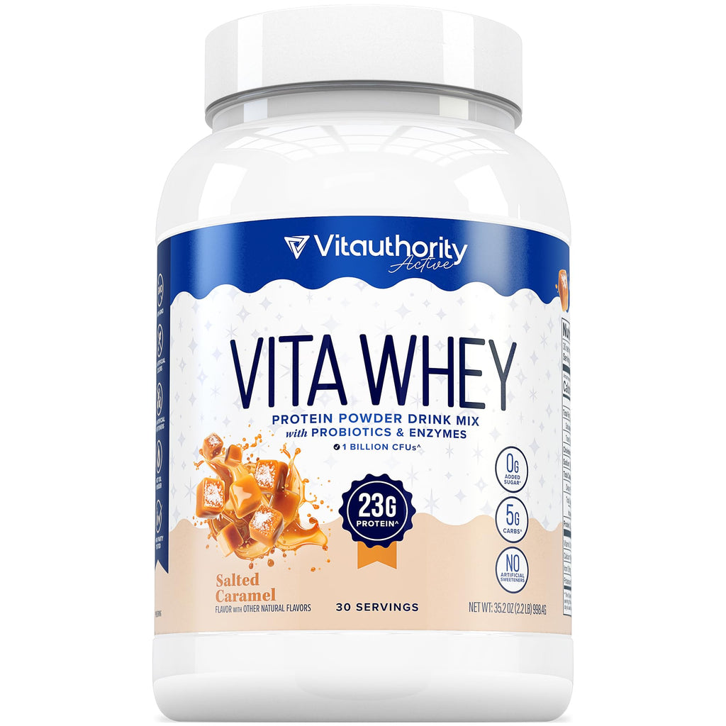 Vitauthority Whey Protein Powder for Women Salted Caramel - 30 Servings
