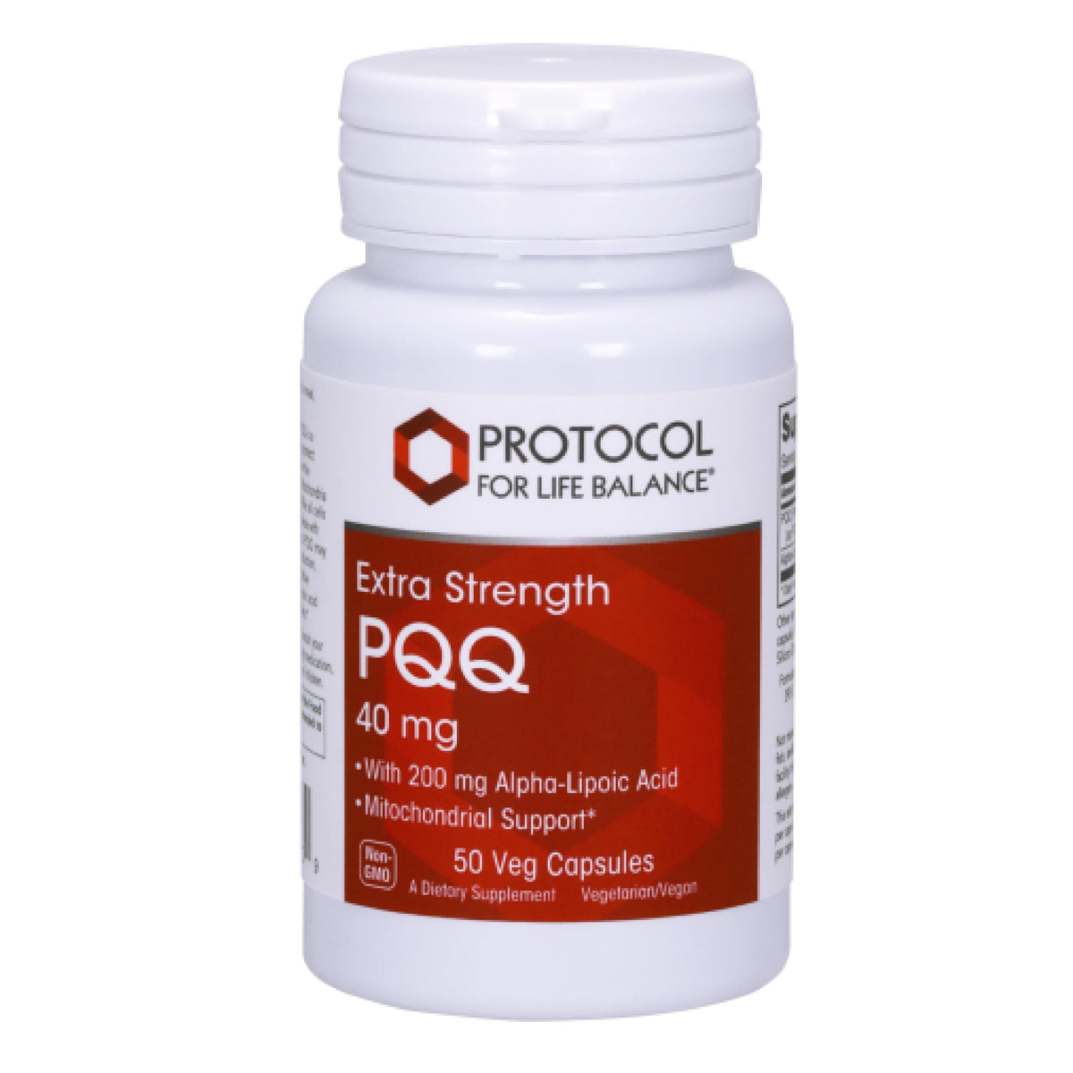 PROTOCOL FOR LIFE BALANCE Extra Strength PQQ 40mg - 50 Vegetarian Capsules
