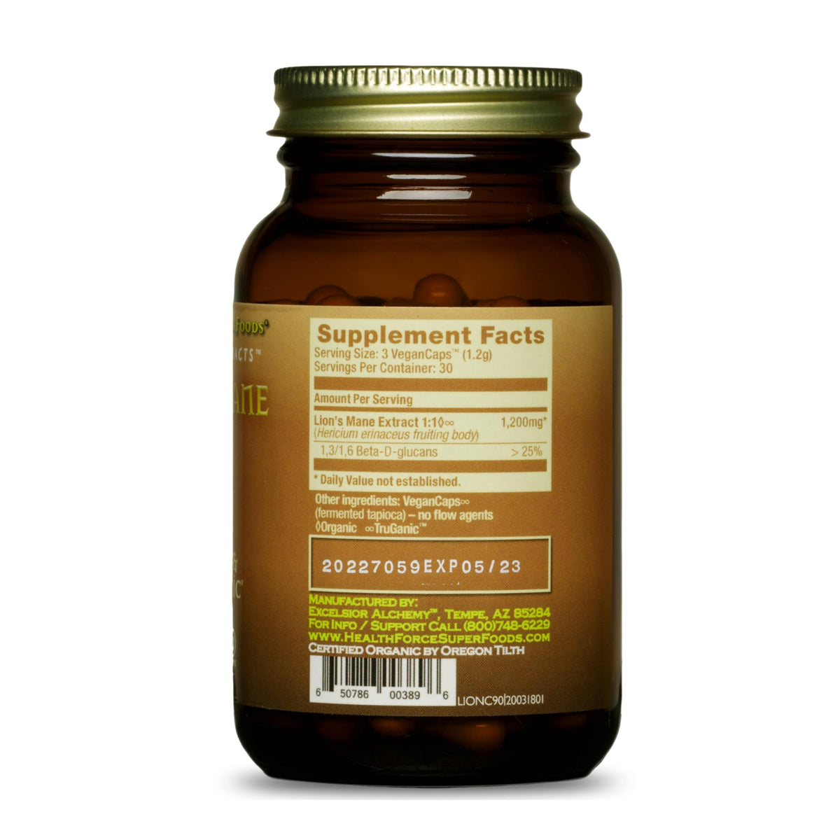 HEALTHFORCE SUPERFOODS Integrity Extracts Lion's Mane - 90 Capsules - image 2