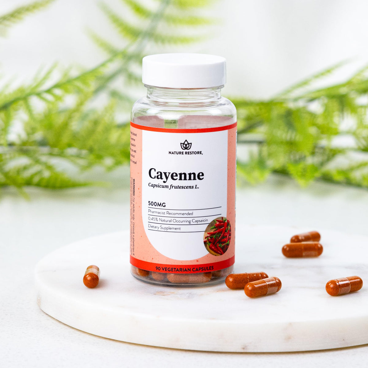 Nature Restore Cayenne Pepper Extract 500mg - 90 Vegan Capsules - image 4