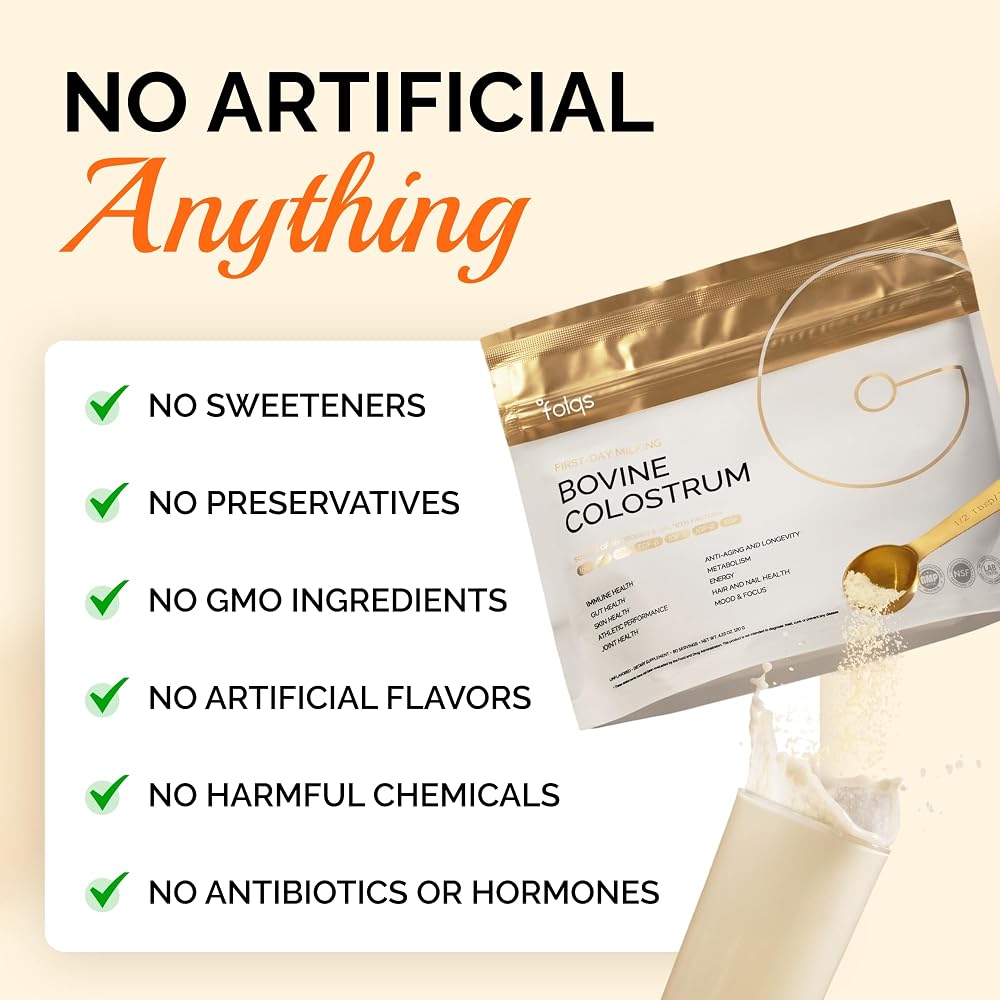 Folqs Bovine Colostrum Powder, First Day Milking - 60 Servings - image 6