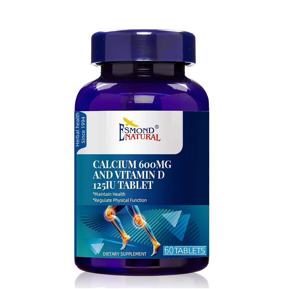 Esmond Natural Calcium 600mg and Vitamin D3 Tablets - 480 Count