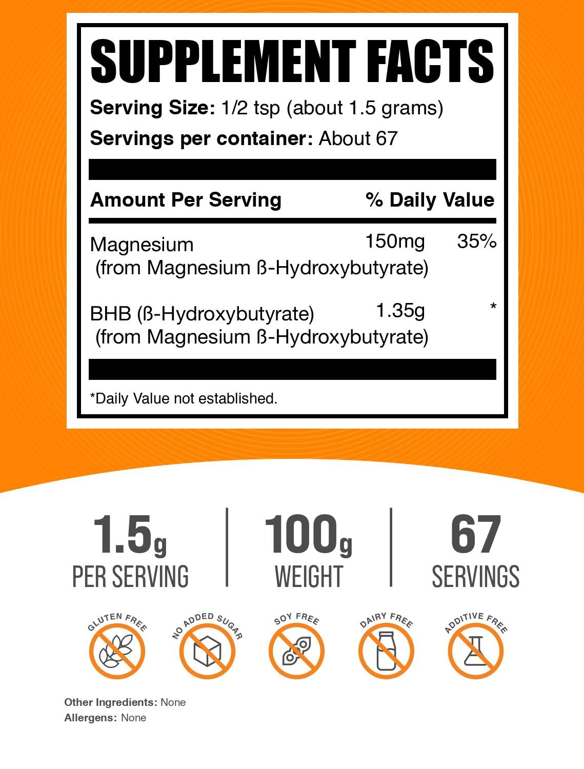 BulkSupplements Magnesium BHB Powder - 100g - image 2