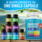 JB Wellness Co Immune Support 8 in 1 Capsules - Zinc Supplement