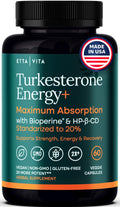 Etta Vita Turkesterone 500mg Supplement for Muscle Growth - 60 Capsules
