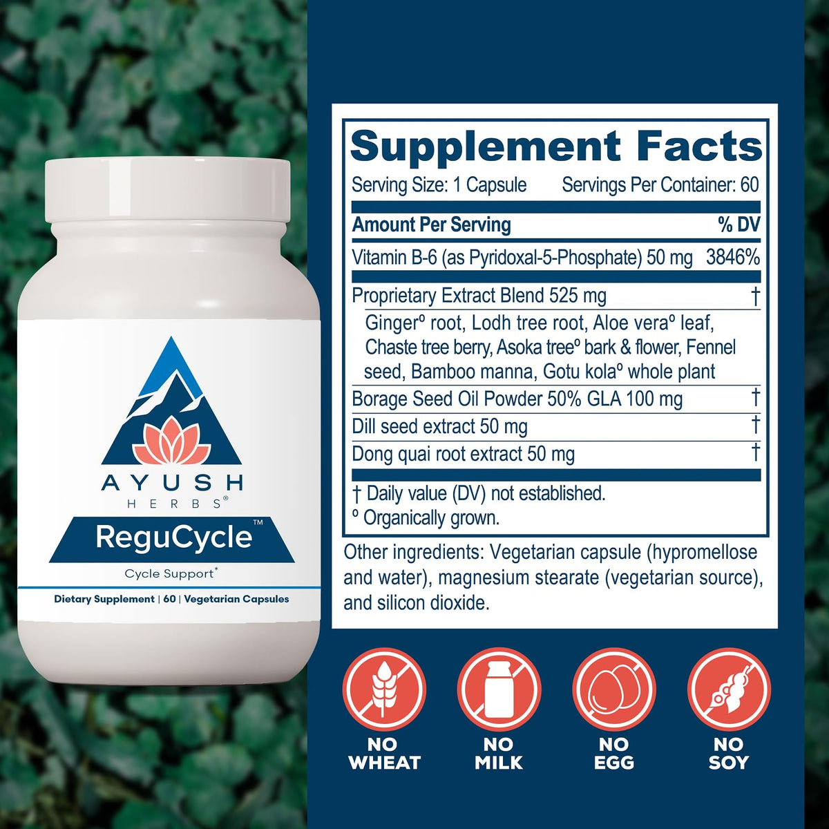 Ayush Herbs Regu-Cycle Hormone Balance for Women - 60 Capsules - image 3