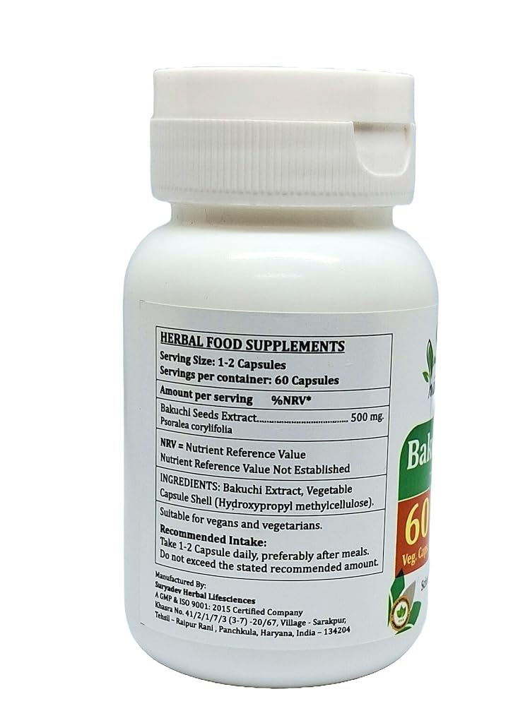 Satya Naturals Bakuchi Forte 500 mg - 60 Vegetarian Capsules - image 2