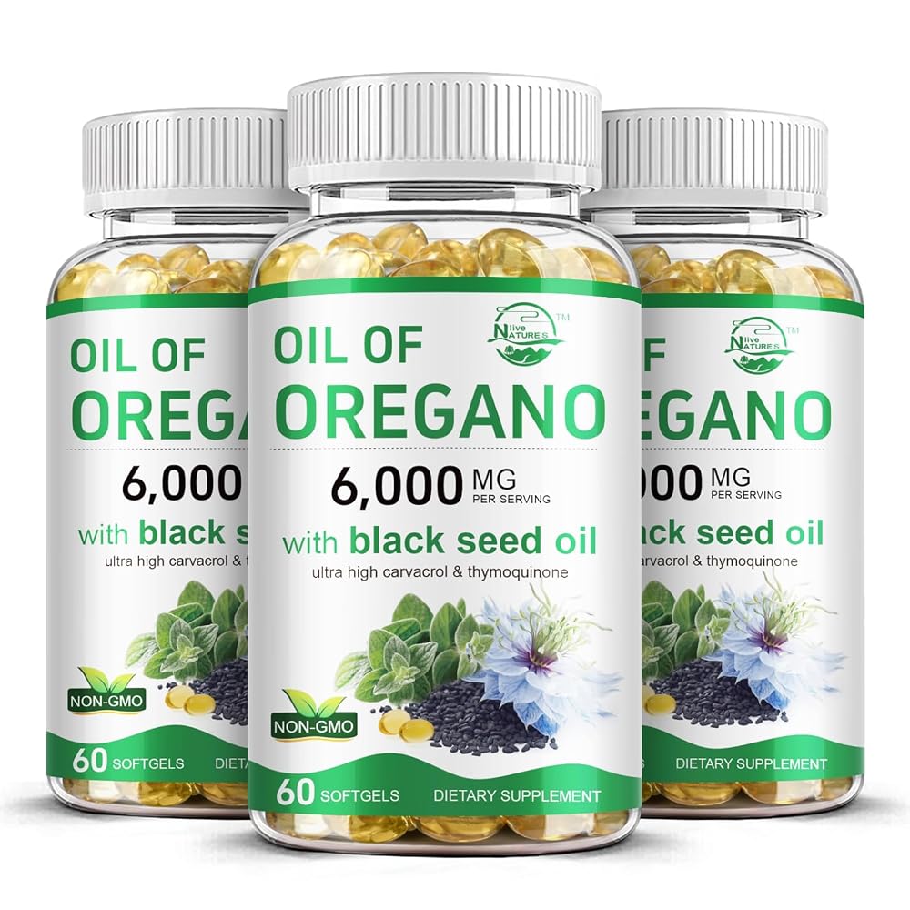 Nature's live Oil of Oregano with Black Seed Oil