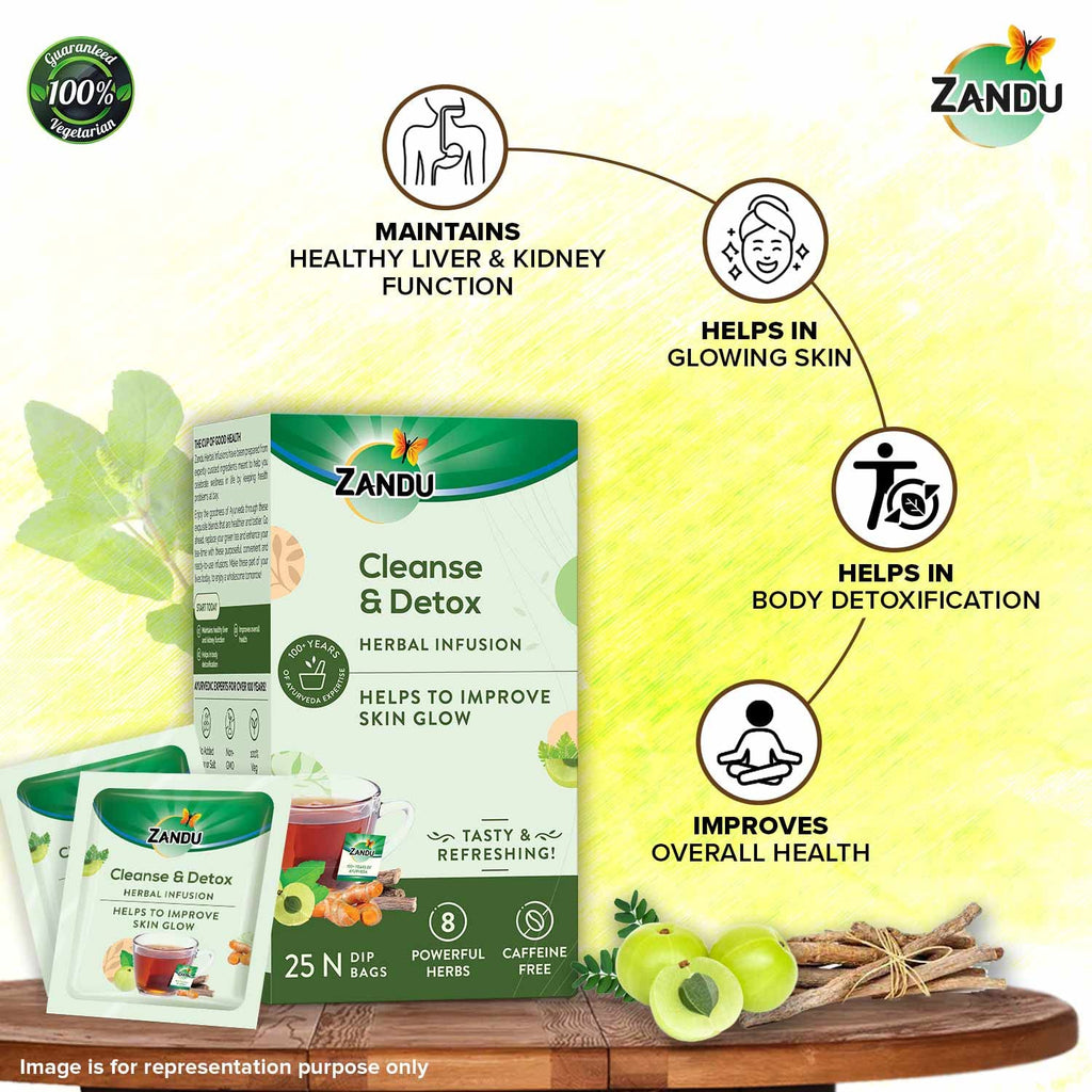 Zandu Cleanse & Detox Herbal Infusion Tea - 25 Tea Bags - image 3