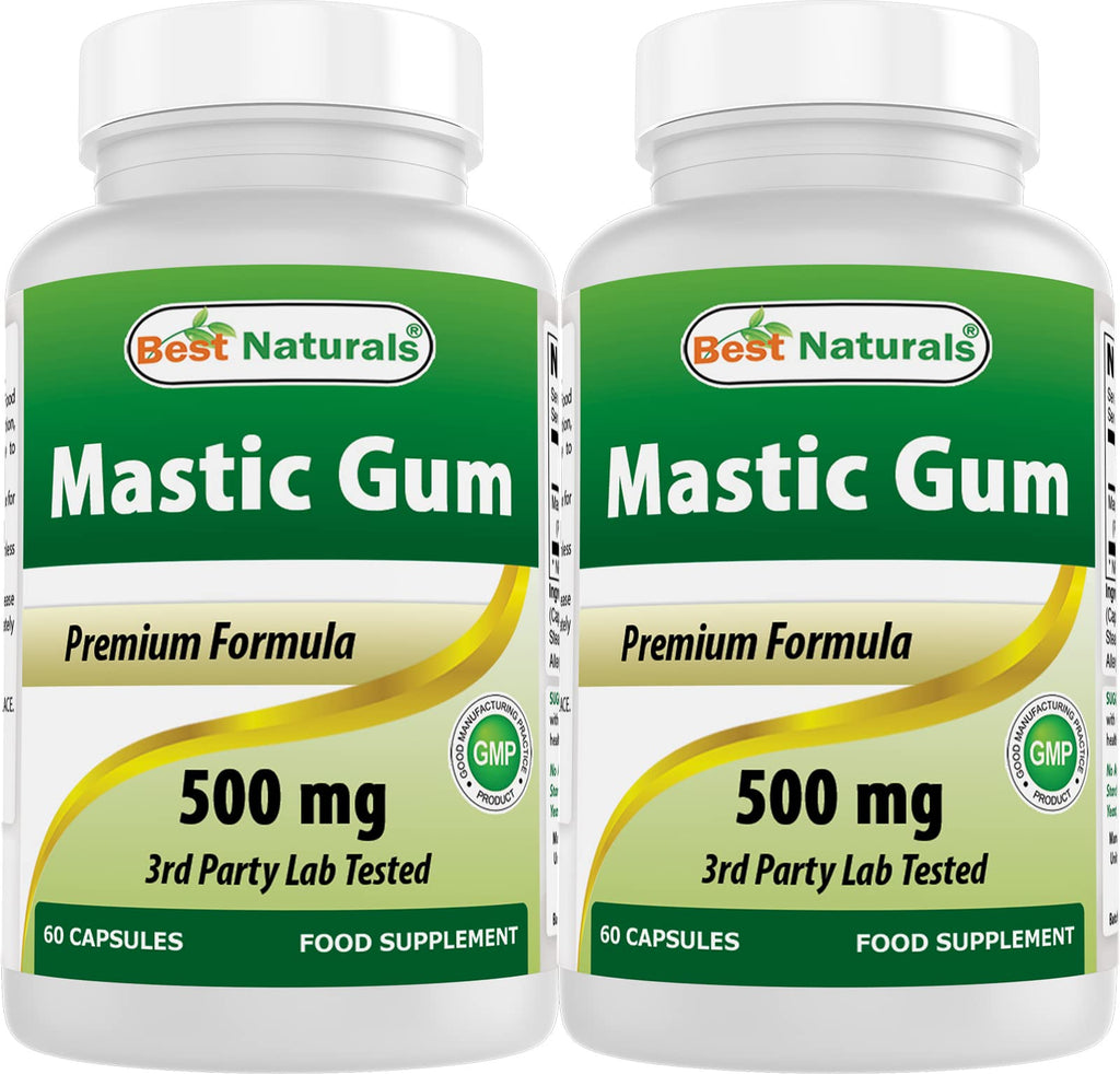 Best Naturals Mastic Gum 500 mg Capsules - 120 Capsules