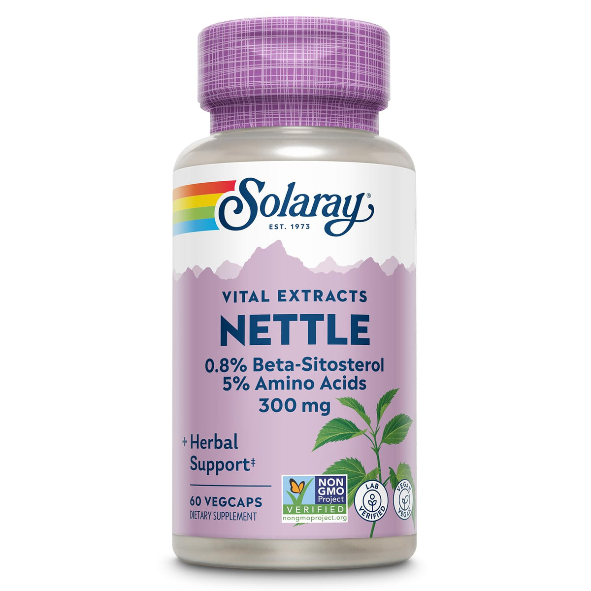 SOLARAY Nettle Root Extract - 60 Vegetarian Capsules