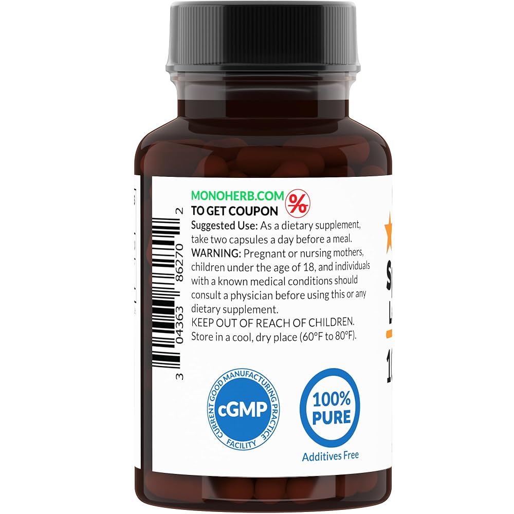 MONOHERB Spearmint Leaf Extract 1000 mg - 90 Vegetarian Capsules - image 2