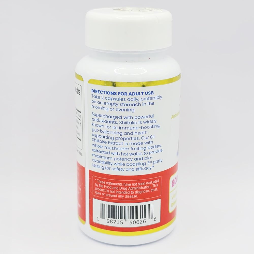 ENCAPSULATE Shiitake Mushroom 8:1 Extract - 60 Vegan Capsules - image 3