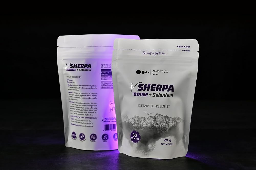 vSherpa Iodine + Selenium Thyroid Support - 60 Capsules - image 3