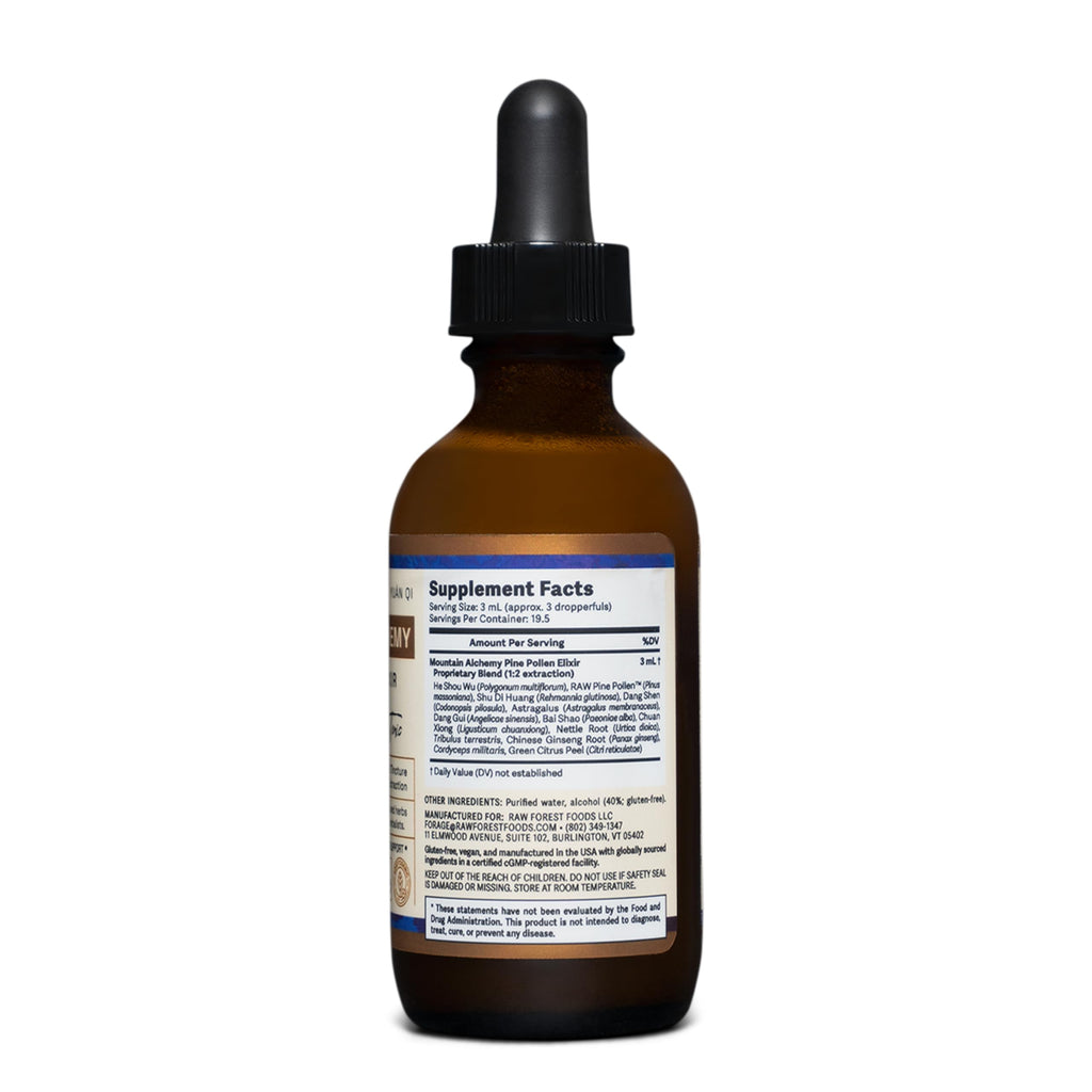 RAW Forest Foods Mountain Alchemy Pine Pollen Elixir Tincture