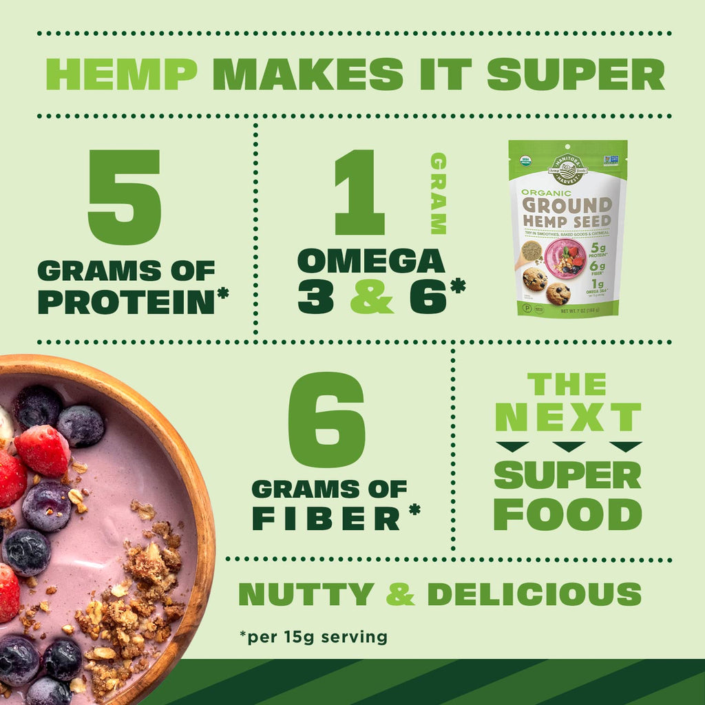 Manitoba Harvest Organic Ground Hemp Seed - 7 oz (Pack of 8) - image 3