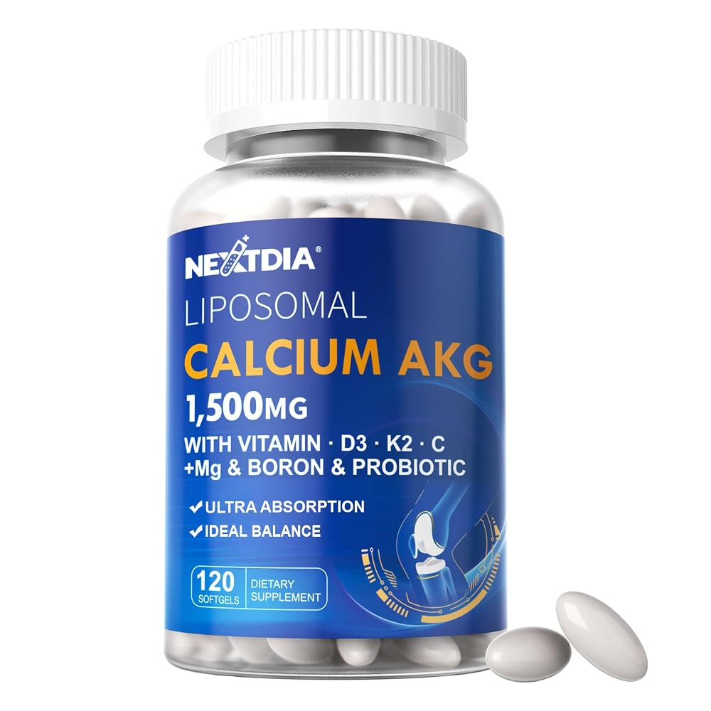 Nextdia Liposomal Calcium AKG Supplement 1500mg
