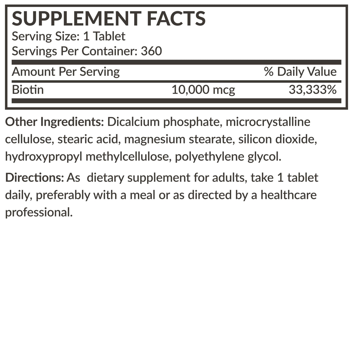 Futurebiotics Biotin 10