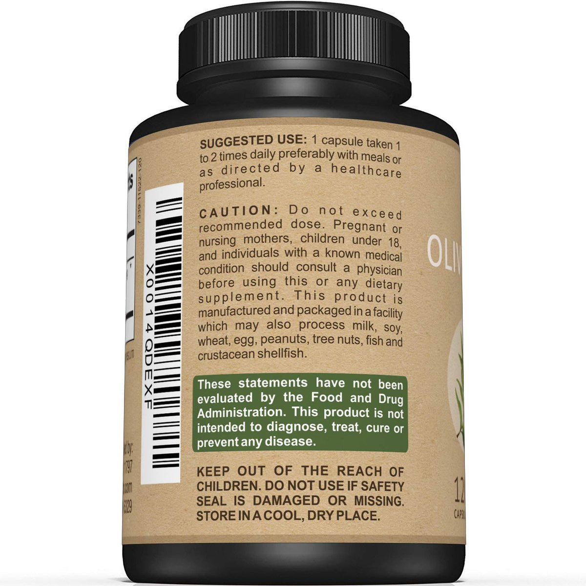 Sunergetic Olive Leaf Extract 750mg Immune Support - 120 Capsules - image 3