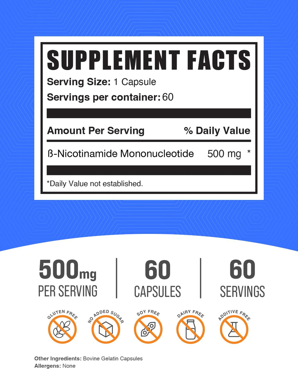 BulkSupplements NMN Capsules 500mg - 60 Capsules - image 2
