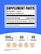 BulkSupplements NMN Capsules 500mg - 60 Capsules - image 2