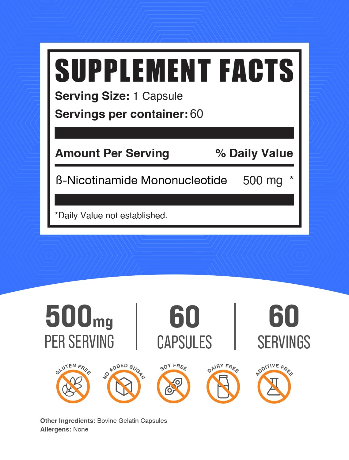 BulkSupplements NMN Capsules 500mg - 60 Capsules - image 2