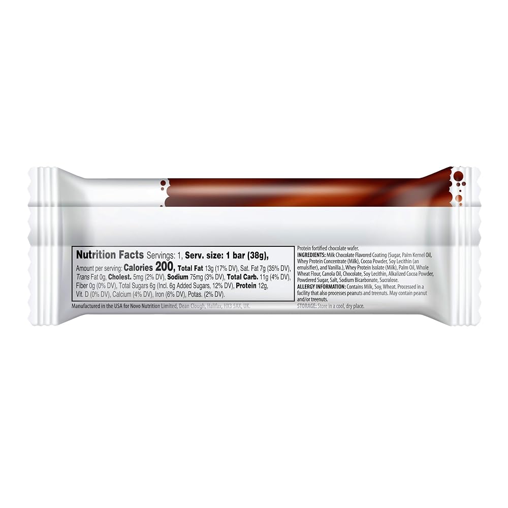 SNOVO Novo Protein Energy Wafer Bar Chocolate - 12 Pack - image 5