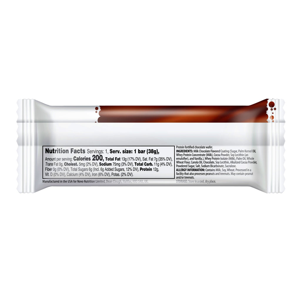 SNOVO Novo Protein Energy Wafer Bar Chocolate - 12 Pack - image 5
