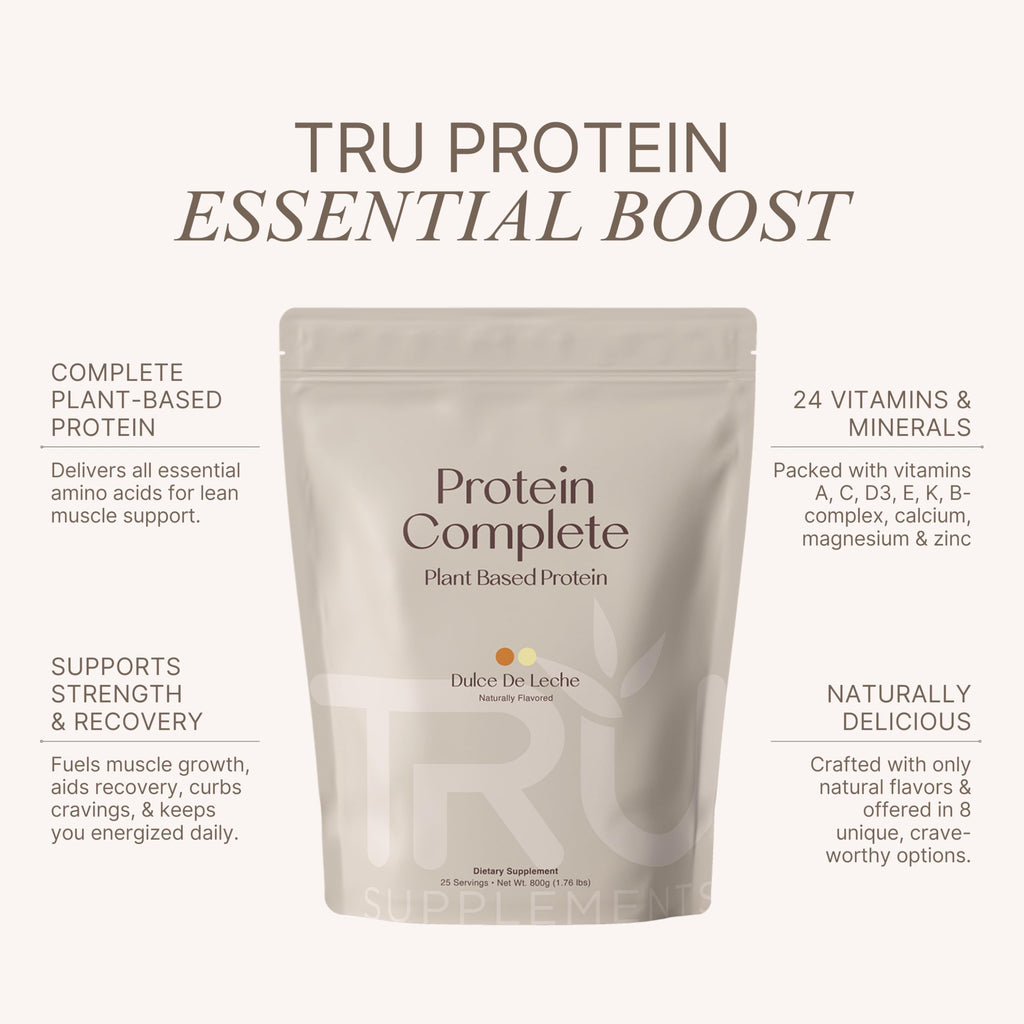 TRU Supplements Plant Based Protein Powder, 20g - 25 Servings - image 3