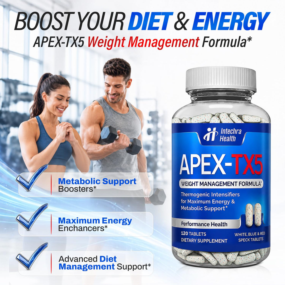 APEX-TX5 Thermogenic Diet Pills Energy & Focus Support - 120 Tablets - image 5