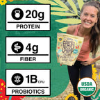 EarthChimp Organic Vegan Protein Powder Chocolate - 2lb - image 4