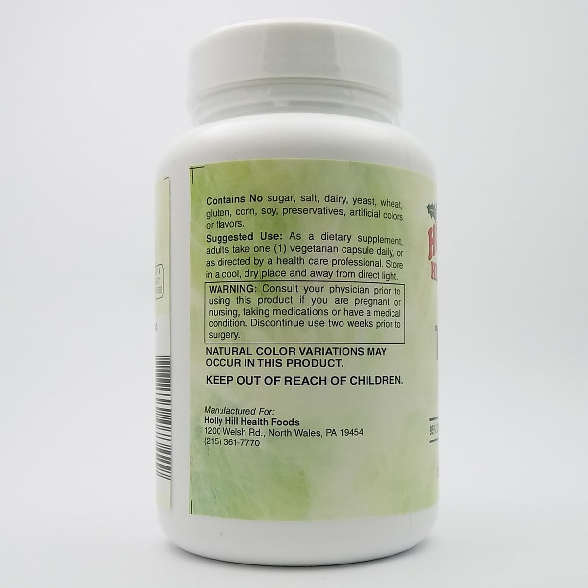Holly Hill Health Foods Standardized Turmeric Extract - 120 Vegetarian Capsules - image 3