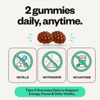SuperMush Daily Energy Gummies - Lion's Mane & Cordyceps