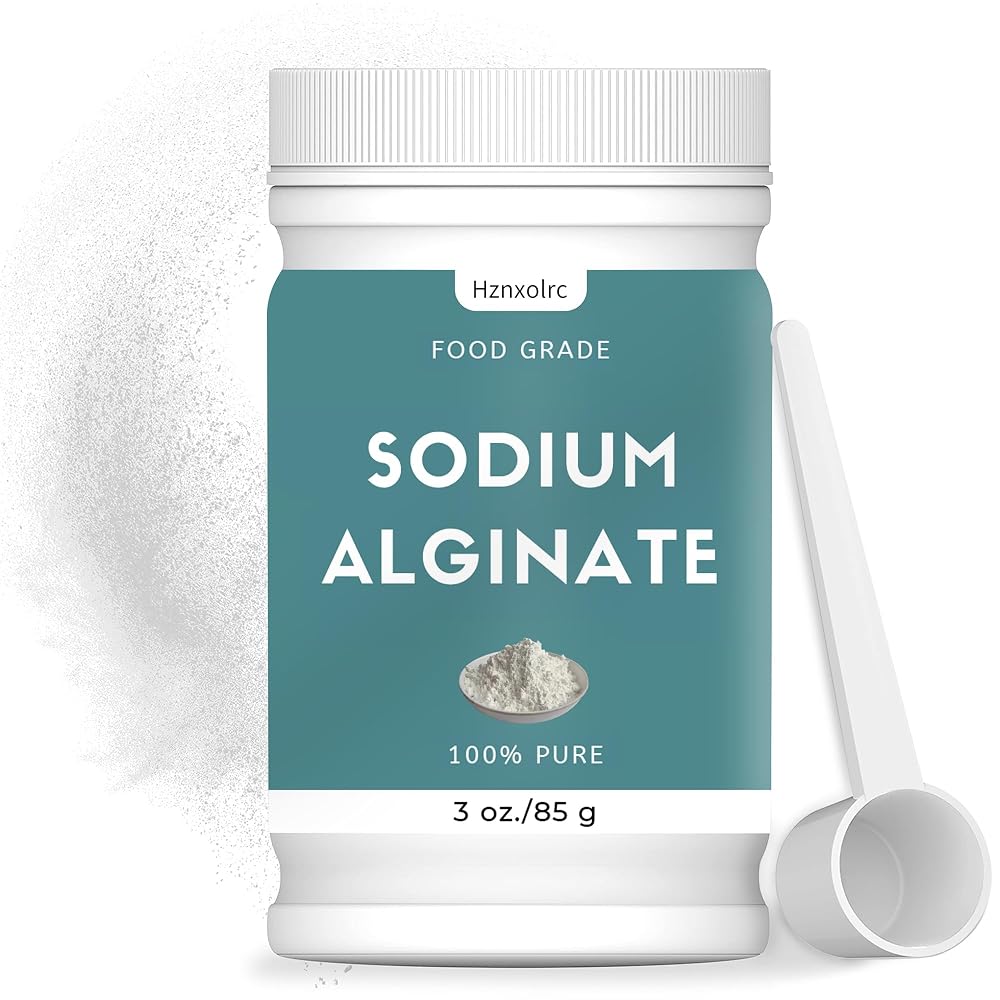 Hznxolrc Sodium Alginate Powder Food Grade - 3 oz