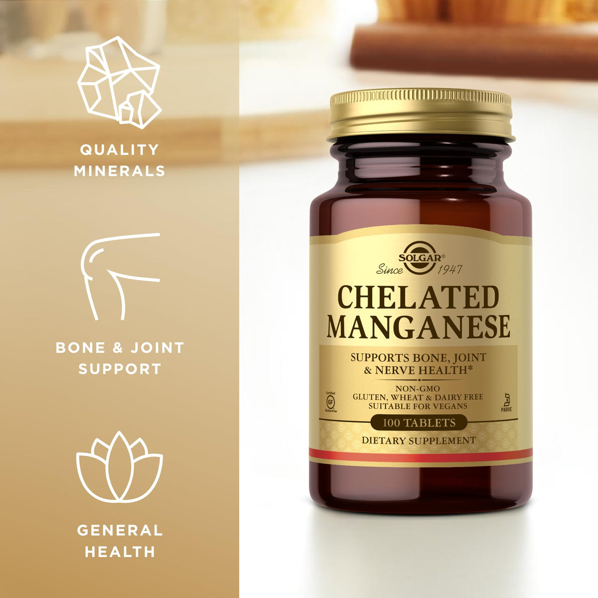 Solgar Chelated Manganese - 100 Tablets - image 4